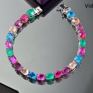 Stunning Multi Quartz Triplet Bracelet